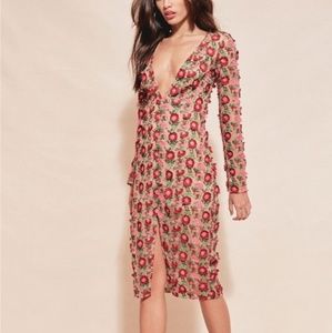 For Love & Lemons Floral Amelia Midi